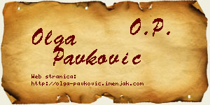 Olga Pavković vizit kartica